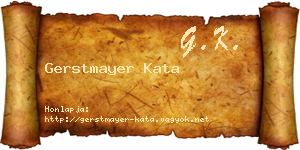 Gerstmayer Kata névjegykártya